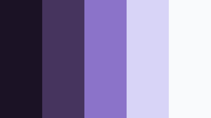 studio loft gradient shadow scene purple color palette with hex codes