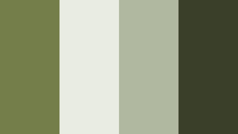 studio loft greens soft olive drab color palette with hex codes