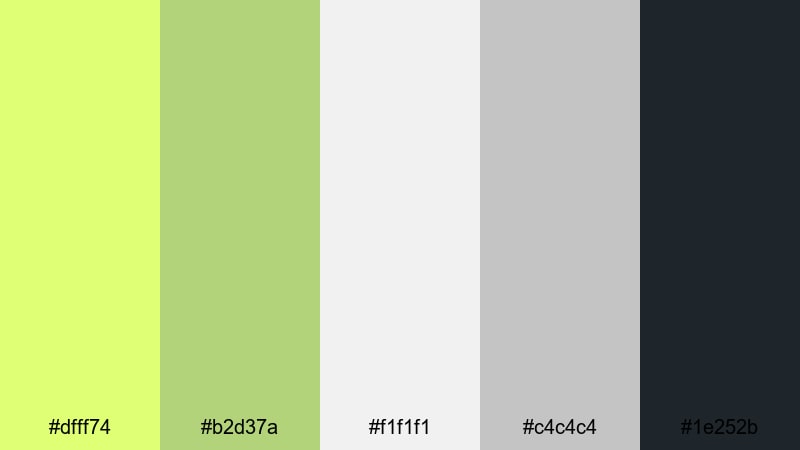 studio loft lime accent lime color palette with hex codes