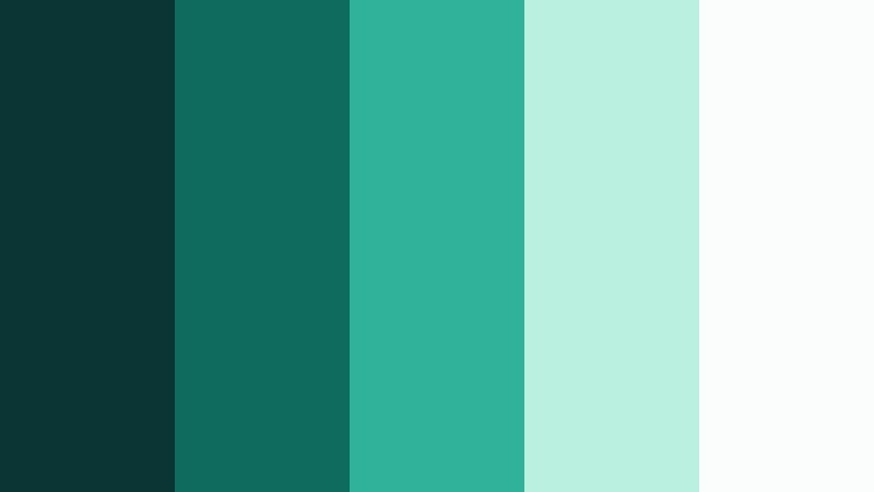 studio loft mint cosmic jade color palette with hex codes
