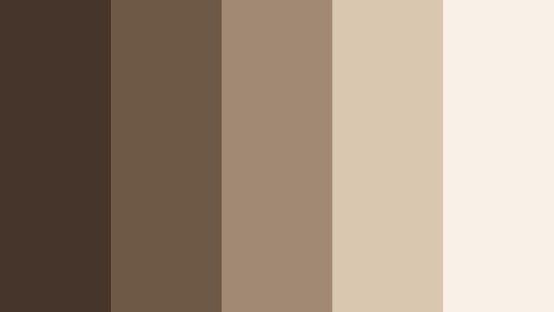 studio loft morning sepia tone color palette with hex codes