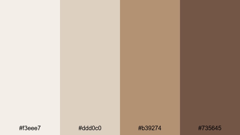 studio loft neutrals beige brown color palette with hex codes