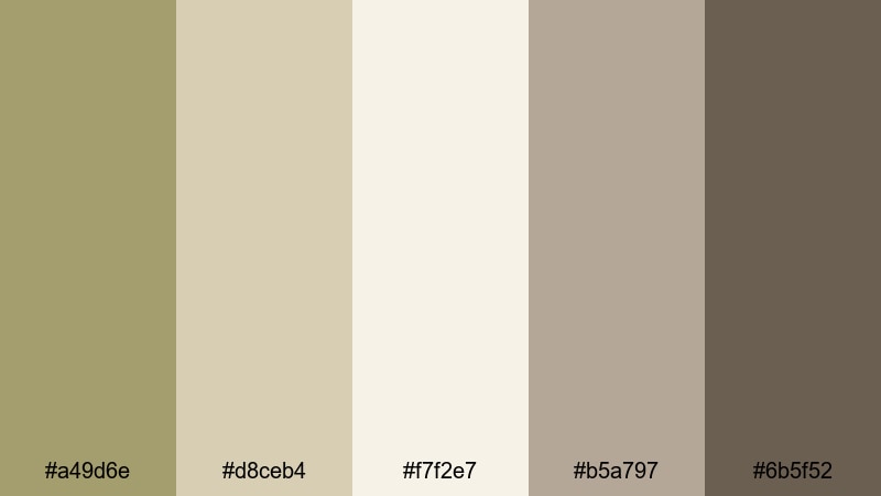 studio loft neutrals green khaki color palette with hex codes