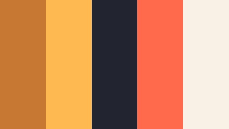 studio loft pop sunbaked ochre color palette with hex codes