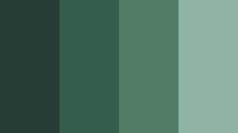 studio monochrome fade cypress green color palette with hex codes