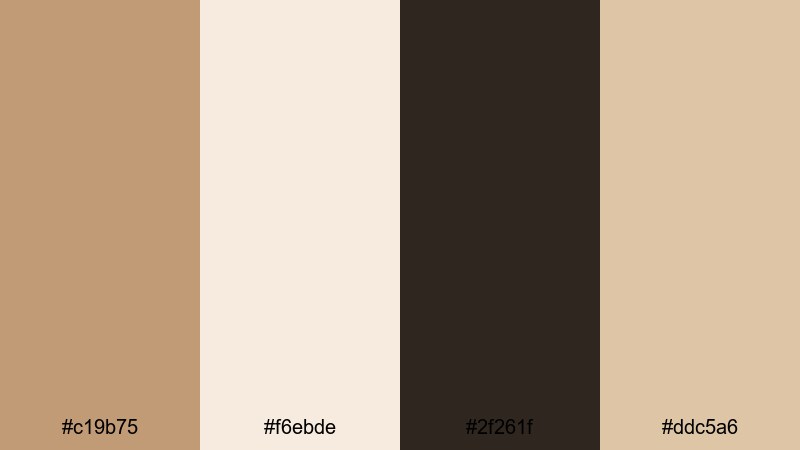 studio sand spotlight light brown color palette with hex codes