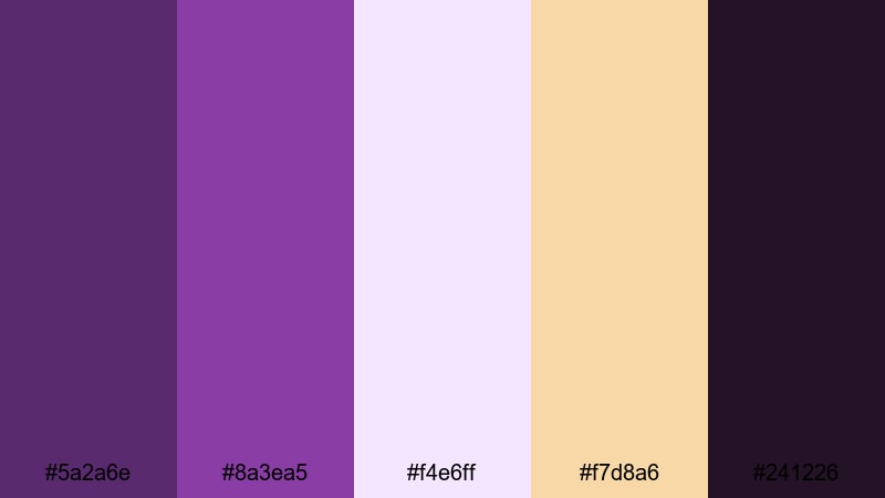 studio spotlight sheen portfolio color palette with hex codes