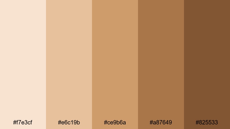 studio tan spotlight skin color palette with hex codes