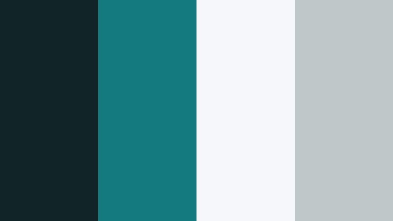 studio teal minimal dramatic teal accent color palette with hex codes