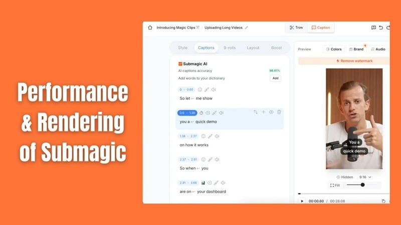submagic performance and rendering
