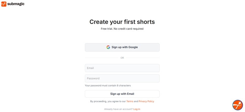 signing in to submagic for free