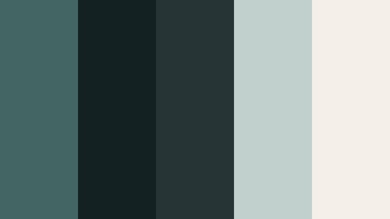 submerged echo ashen teal color palette with hex codes