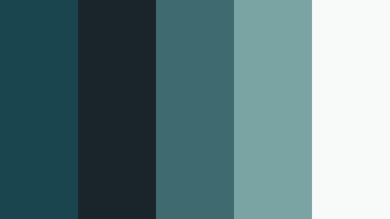 submerged echo stormy teal color palette with hex codes