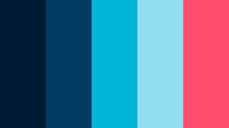 submerged neon echo deep ocean blue color palette with hex codes