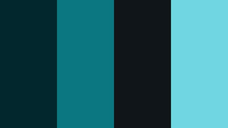 submerged noir frames dark scene cyan color palette with hex codes