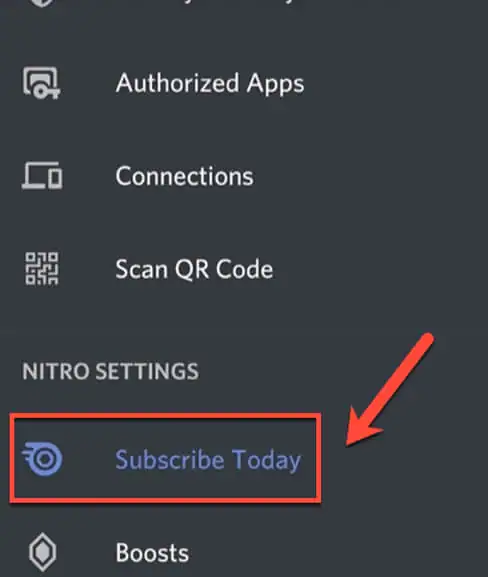 S'abonner à Discord Nitro sur mobile