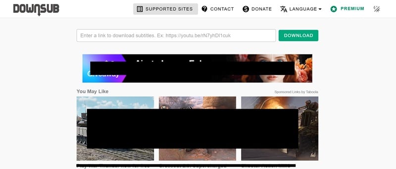 downsub subtitle downloader