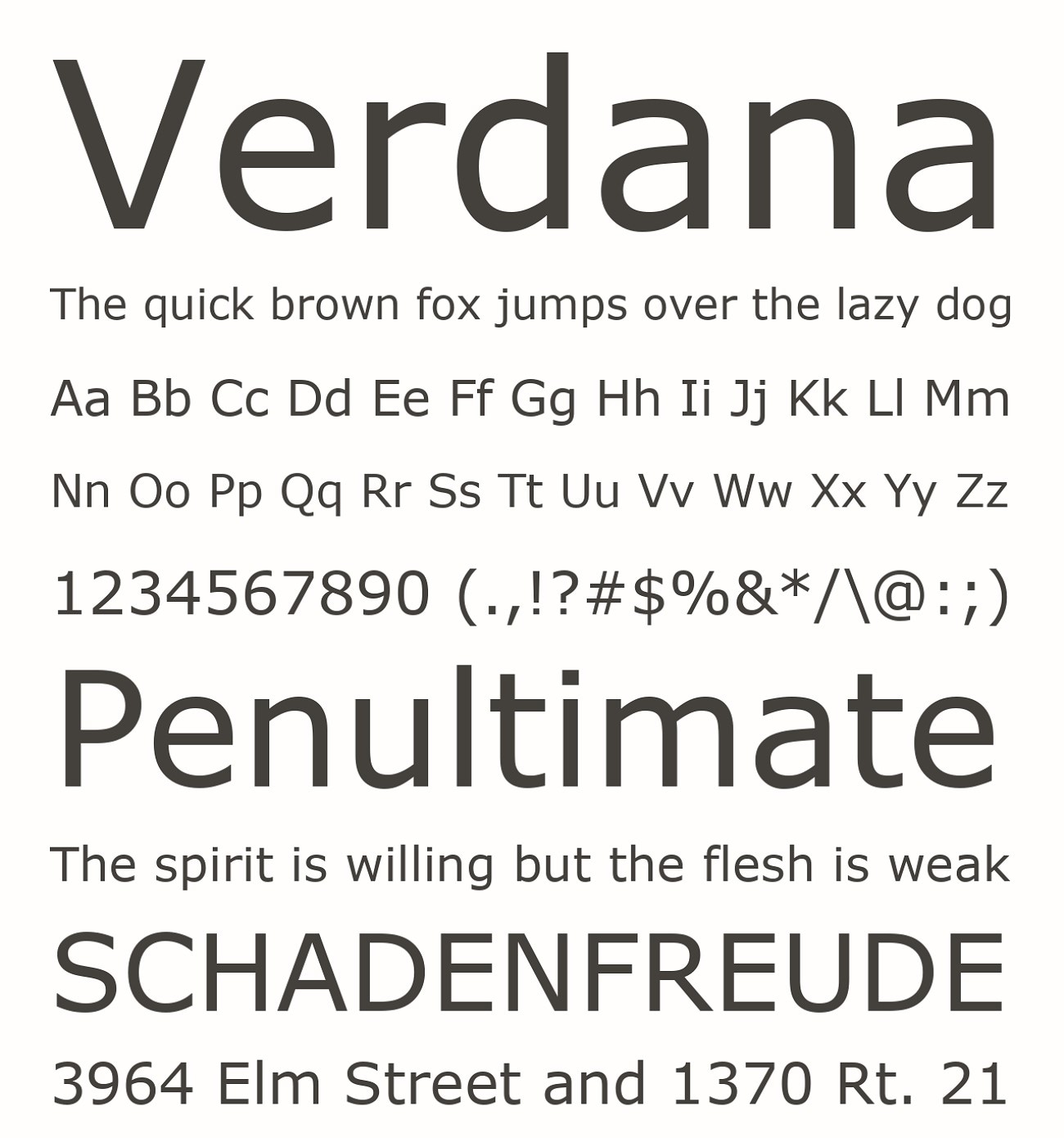 verdana good font for subtitles