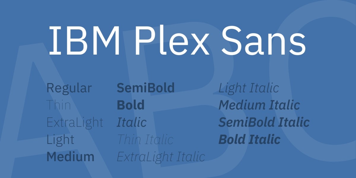 ibm plex sans film subtitle font