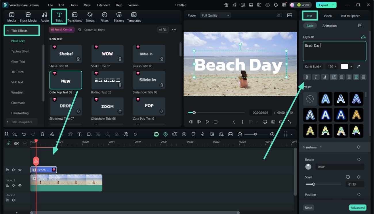add titles to video for subtitles