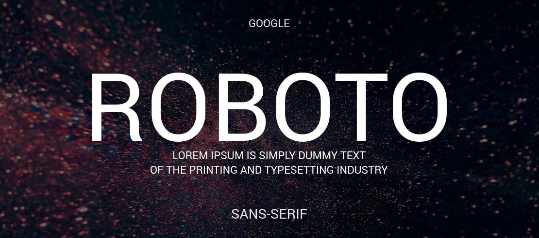 roboto font for video subtitles