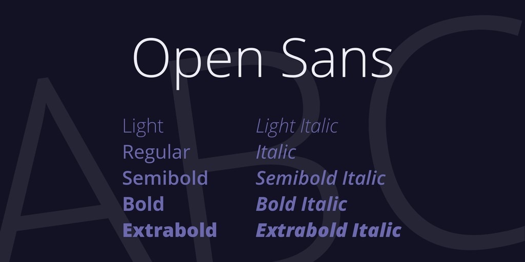 open sans good font for subtitles
