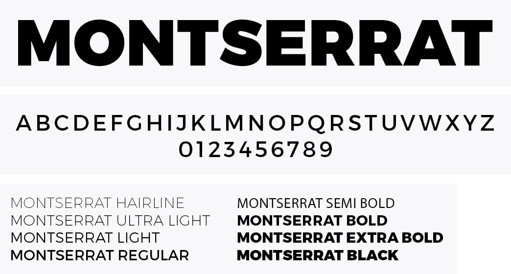 monsterrat font aesthetic subtitle font