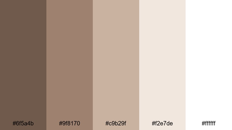 subtle brand neutral beaver color palette with hex codes