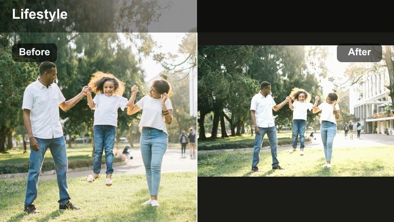 Subtle film-style lifestyle video filter on a mini-vlog reel