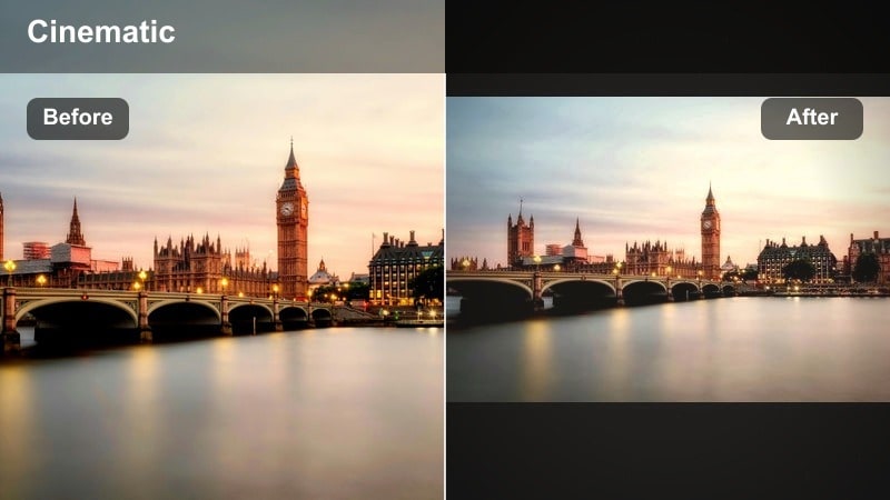 Soft pastel filter over a sidewalk with a person walking