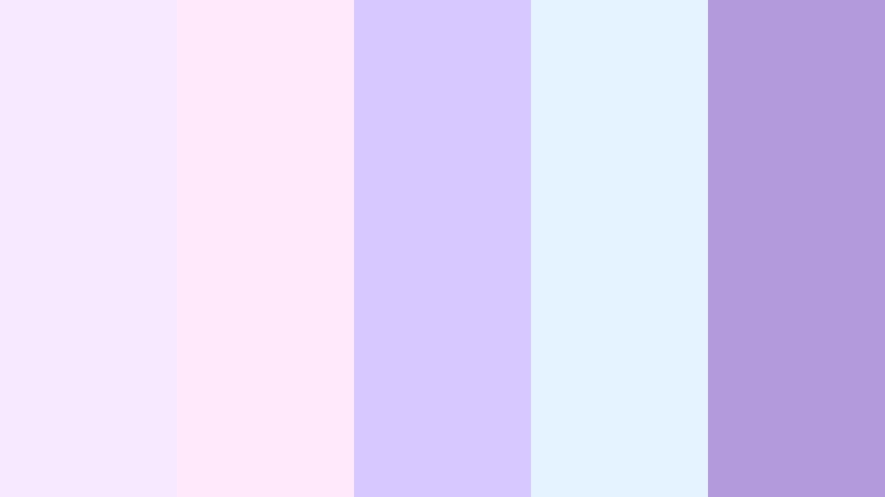 sugar cloud fairytale baby lilac color palette with hex codes