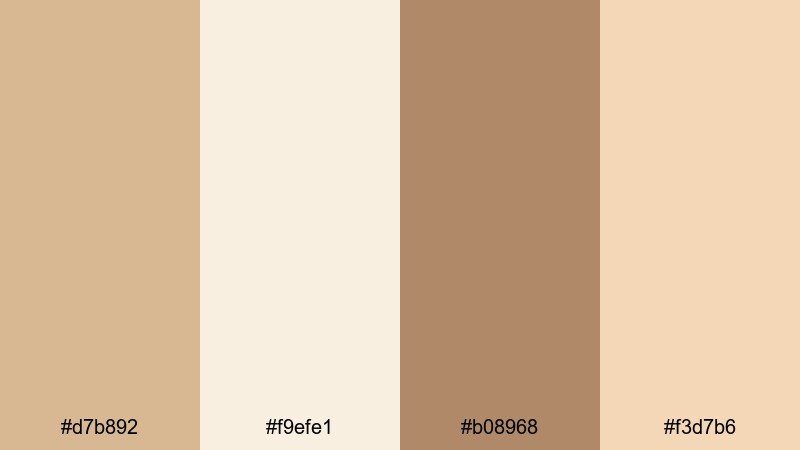 sugar cookie studio light brown color palette with hex codes
