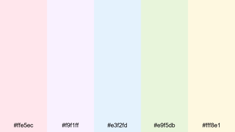 sugar frosted bunting birthday color palette with hex codes