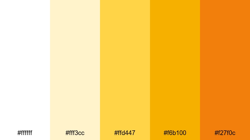 summer festival lights white yellow color palette with hex codes