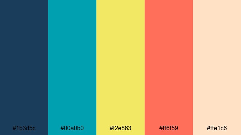 summer lake festival lake color palette with hex codes
