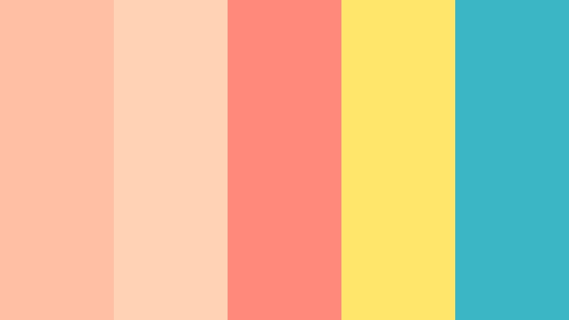 summer smoothie pop powder peach color palette with hex codes