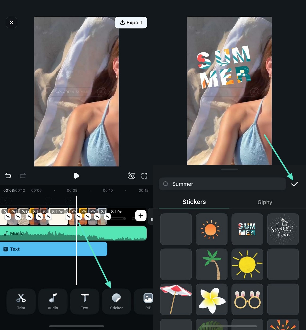 enhance visuals with stickers