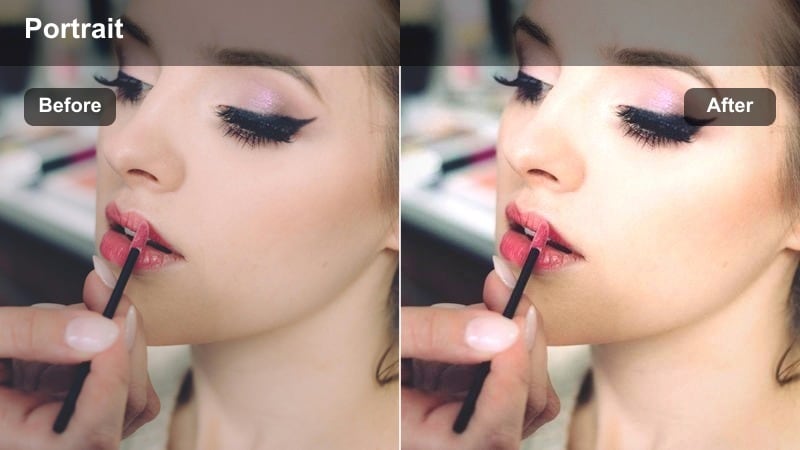 Travel portrait with sun-kissed warm skin tones and bright clear sky.