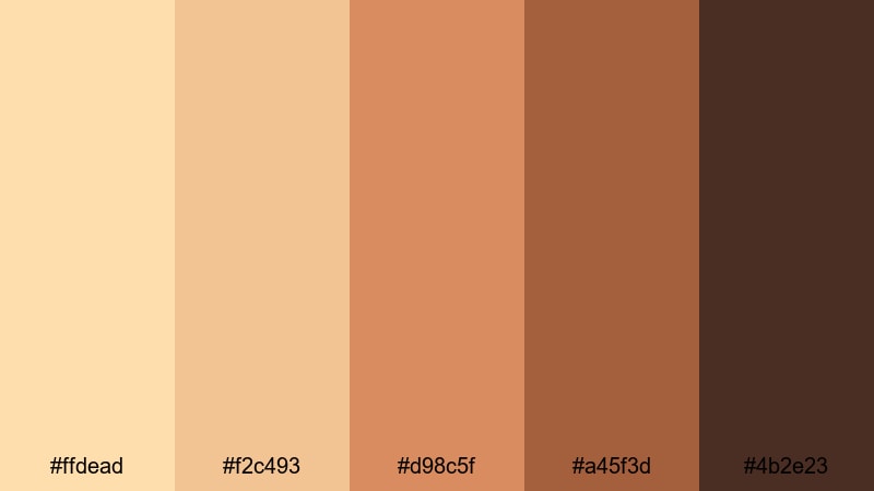 sunbaked clay market navajo white color palette with hex codes