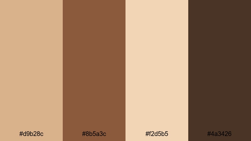 sunbaked earth tones desert sand color palette with hex codes