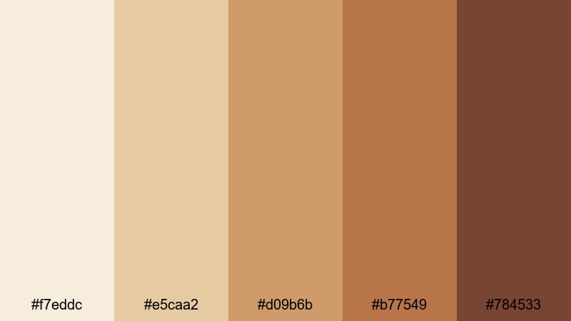sunbaked terrace glow beige sand color palette with hex codes