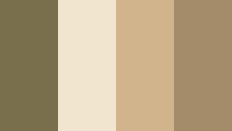 sunbaked terrace neutrals olive clay color palette with hex codes