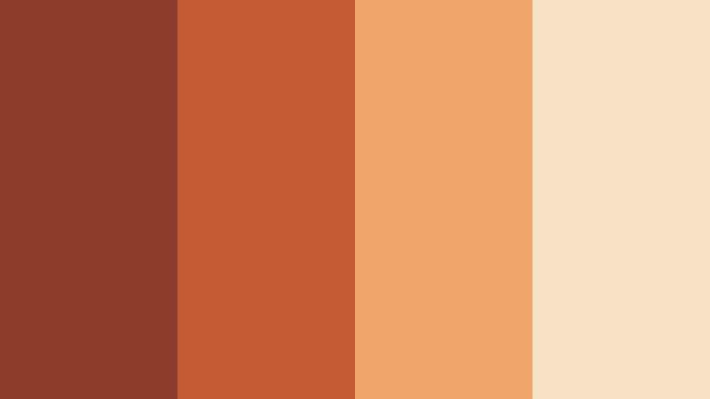 sunbaked terracotta story burnt sienna red color palette with hex codes