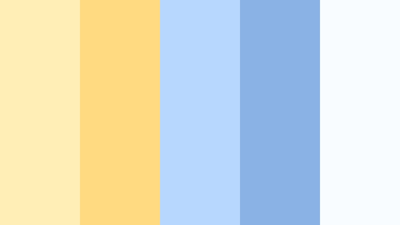 sunday laundry breeze buttery yellow color palette with hex codes