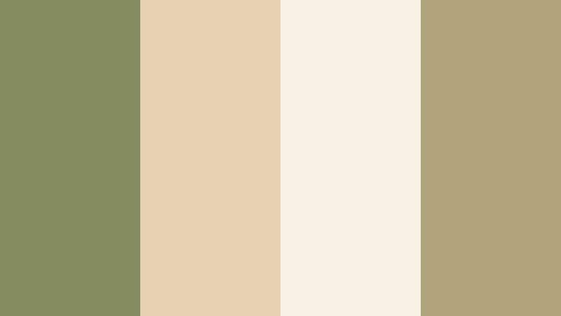 sundried olive terrace olive mist color palette with hex codes