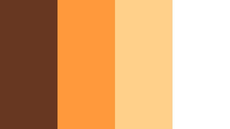 sunflare action cut warm amber brown color palette with hex codes