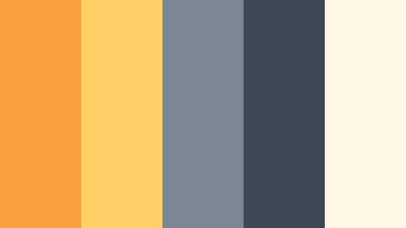 sunlit backlog orange and slate project management app color color palette with hex codes
