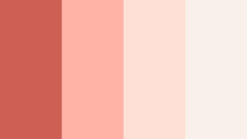 sunlit blush harmony rust coral color palette with hex codes