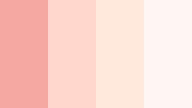 sunlit blush romance faded coral color palette with hex codes