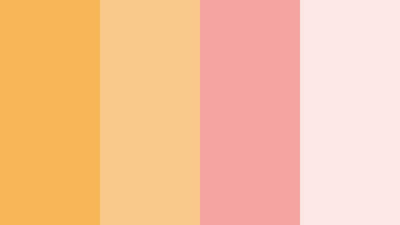 sunlit blush stories soft marigold color palette with hex codes